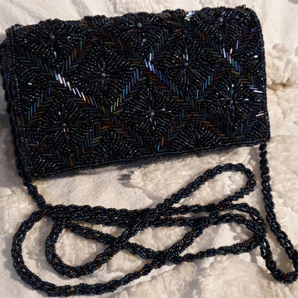 Iridescent Beaded Evening Bag